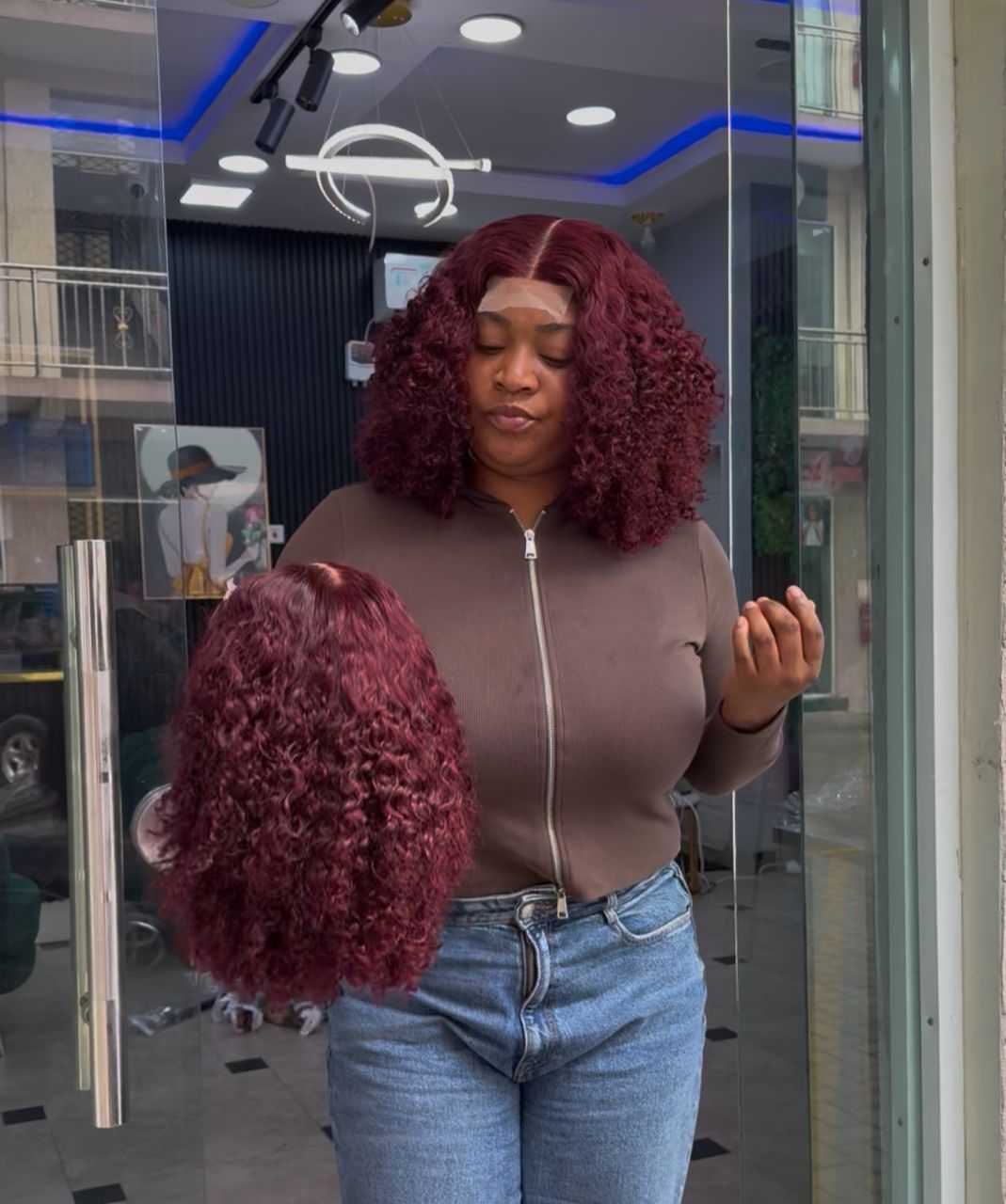 Donor tight posh curl (1b & wine)