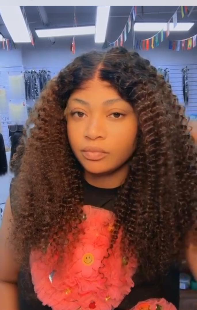 Dollar dark root brown curly