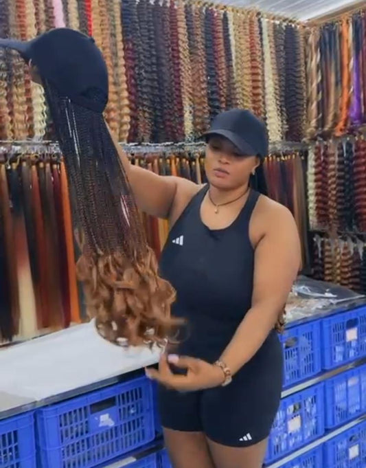 Dollar face cap wig